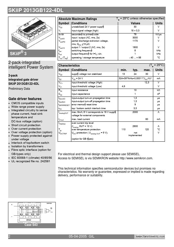 SKIIP2013GB122-4DL